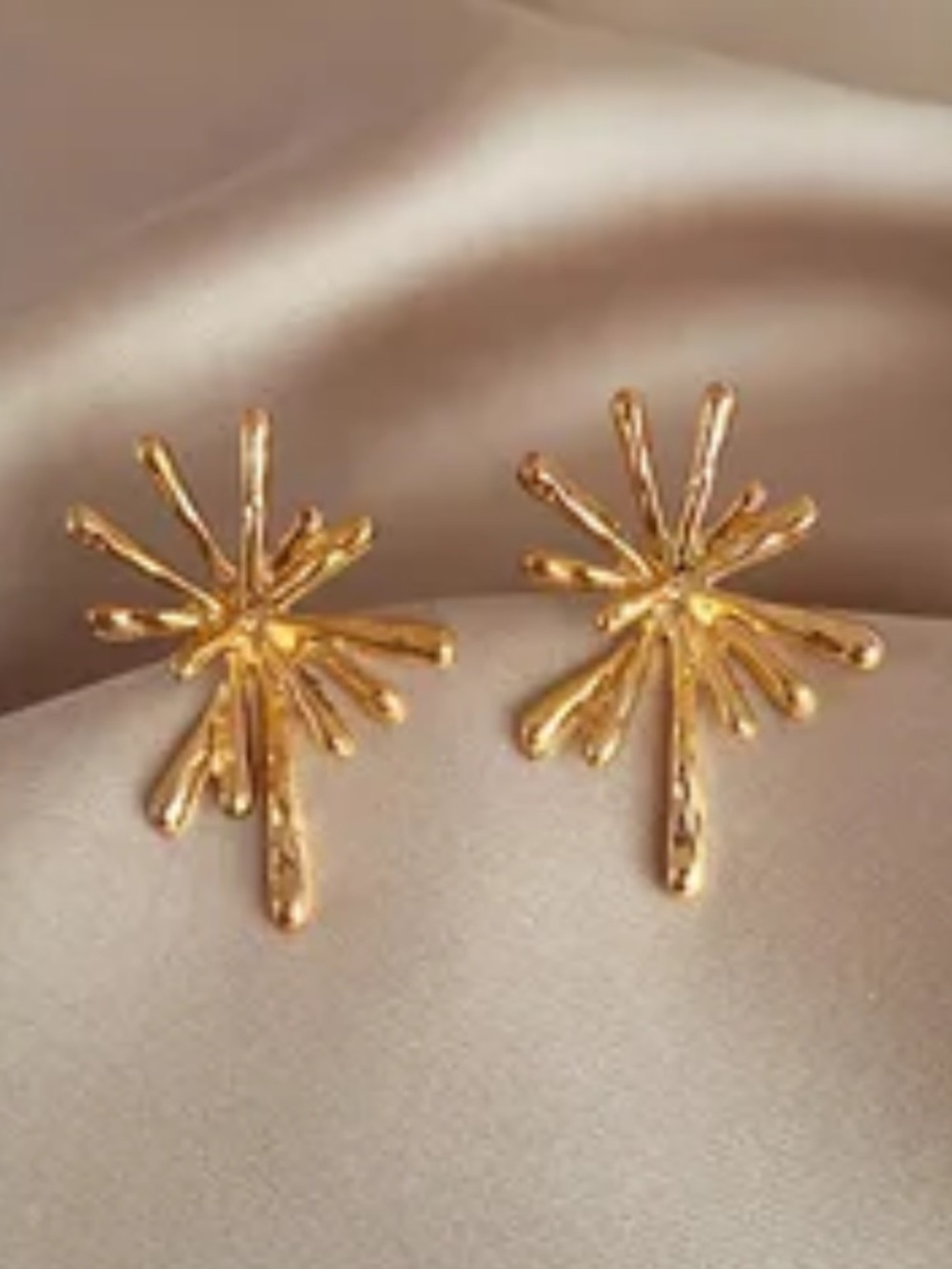 Gold Burst Stud Earrings - Women Jewelry